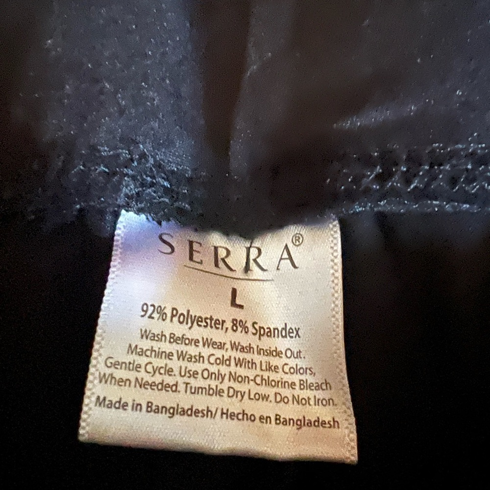 Serra Black Spandex Blend Apparel